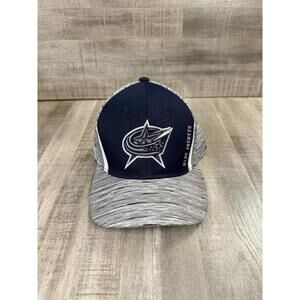 Columbus Blue Jackets Hat Strap back Heathered Blue Gray NHL branded OSFA Mens